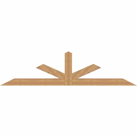 Ekena Millwork Saratoga Timber Gable Bracket, Western Red Cedar, 108"W x 27"H x 5 1/2"D x 5 1/2"F, 6/12 Pitch GBW108X27X0606SAR00SWR